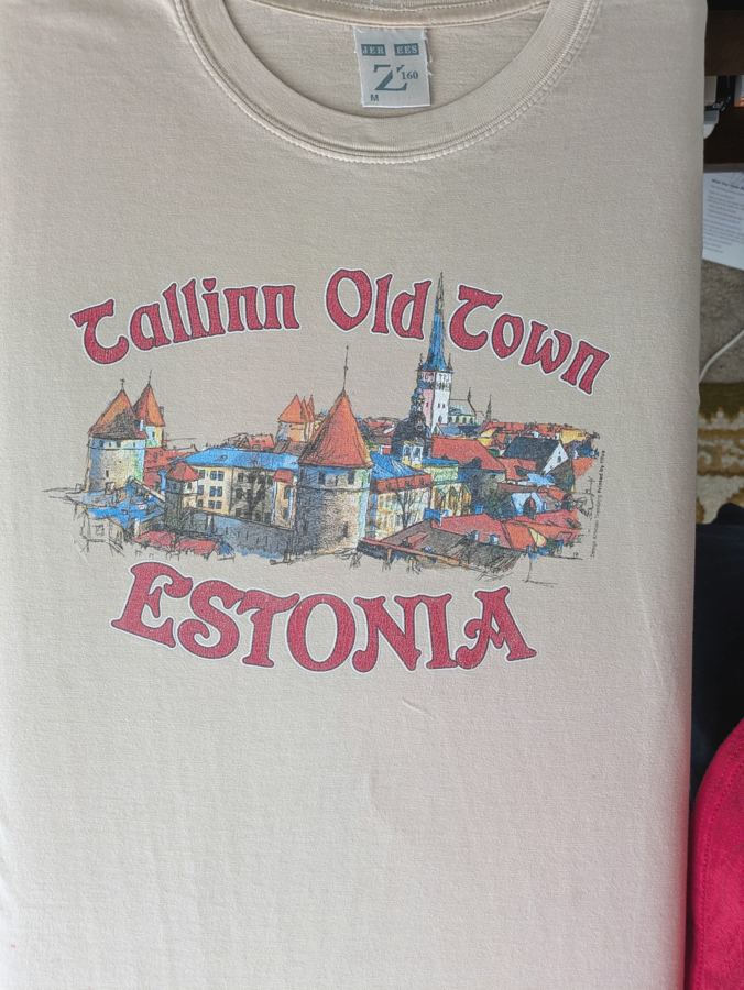 Tallinn Old Town, Estonia Souvenir Tee macro