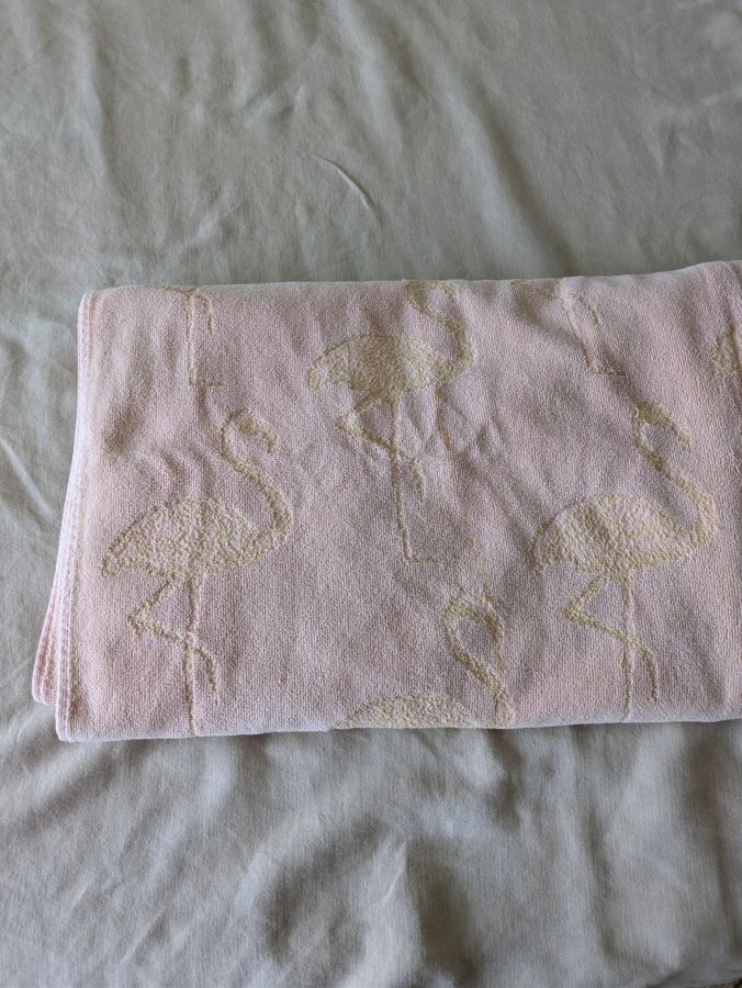 Pink Flamingo Beach Towel
