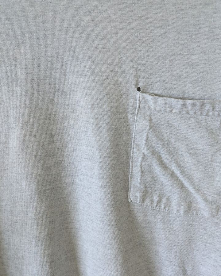 Heather Grey Port & Company Pocket Tee macro
