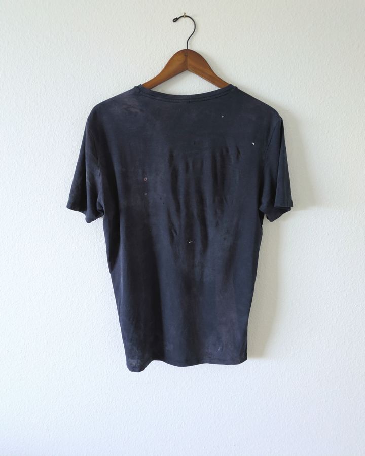 Autograph Navy Tee (Sun-Bleached, Pink-Spotted) back
