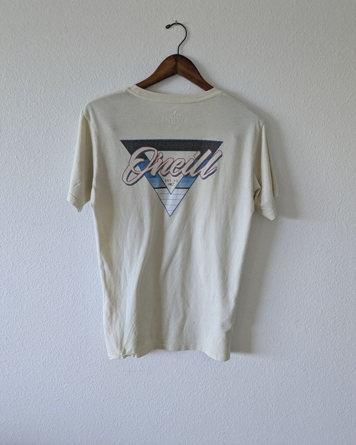 O'Neill Standard Fit Tee (Cream, Retro Triangle Graphic) back