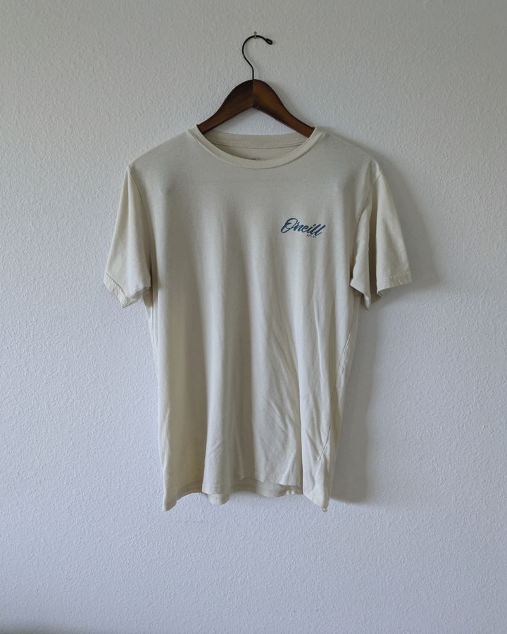 O'Neill Standard Fit Tee (Cream, Retro Triangle Graphic)
