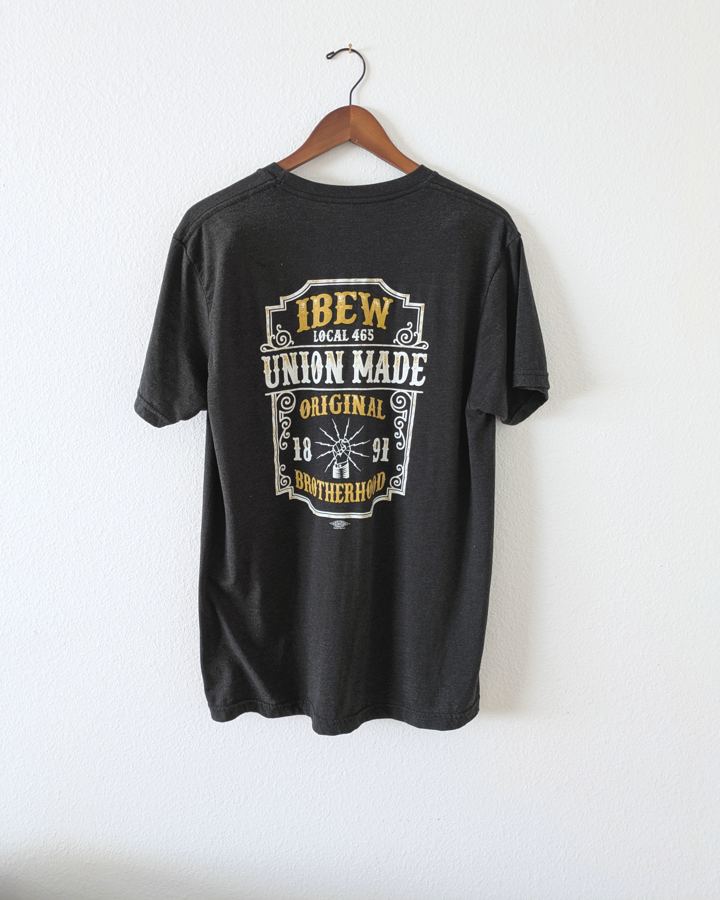 IBEW Local 465 Union Made Tee back